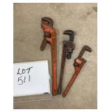(3) Pipe Wrenches
