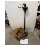Aladdin Floor Oil Lamp & 1950's Shade