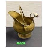 Small Brass Scuttle Bucket