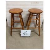 (2) Oak Stools