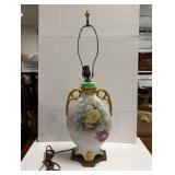 Hand Painted Flower Vase Lamp