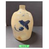 Stoneware Cobalt Blue Floral Jug
