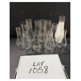 (10) Lamp Chimneys - Assorted Sizes