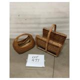 Wicker Basket & Magazine Rack