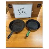 (2) Cast Iron Pans