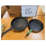 (2) Cast Iron Pans
