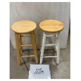 (2) Wooden Bar Stools 24'H