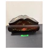 Wooden Tole Painted Jewelry Box