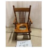 Pressed Back Potty Chair