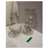 (2) Early American 19th Century Apothecary Jars