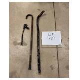 (2) Walking Sticks (1) Shillelagh