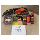 (2) Sanders & Sandpaper Lot