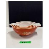 (4) Pyrex Nesting Bowls - 'Autumn Harvest'