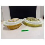 (2) Pyrex Covered Casserole Dishes