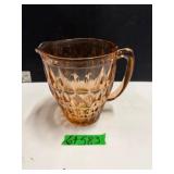 Pink Depression Pitcher - 'Windsor Diamond'