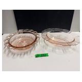(2) Pink Depression Bowls