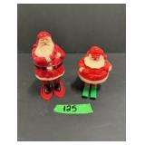 Vintage Hard Plastic Santa Candy Containers