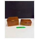(2) Small Wooden Boxes