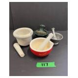 (4) Mortar & Pestles