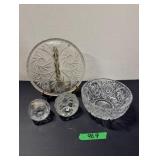 Pinwheel Crystal Plate & Bowls