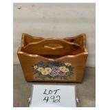 Tole Painted Magazine Rack