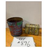 Tin Basket & Peanut Tin