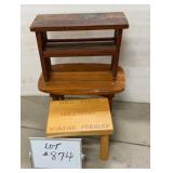 (3) Wooden Stools