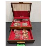 24pc Silverplate Flatware & Chest