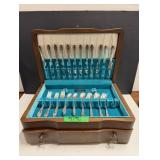 44pc Silverplate Flatware & Chest