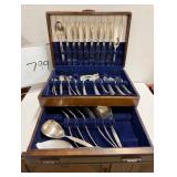 56pc Silverplate Flatware In Chest