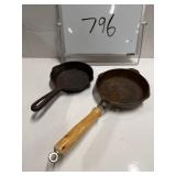 (2) Cast Iron Pans