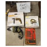 Unused 1/2' Rockwell Drill, Jig Saw, & Blades