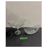 (2) Pinwheel Crystal Bowls