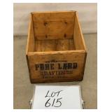 'Pure Lard' Crate - Davies Comp. Montreal