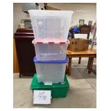(4) Used Storage Bins
