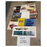 Assorted 1960's Car Brochures Lot