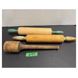 (2) Rolling Pins (1) Masher
