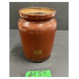Redware Crock - 6 1/2' High
