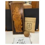 Pyrography Panel, Stool & Basket