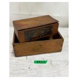 (2) Wooden Storage Boxes