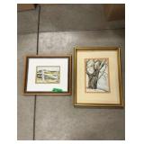 (2) Signed Water Colours - AJT Bain