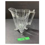 'Banded Star' Pressed Glass Pitcher