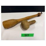 (2) Wooden Mashers