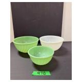 (3) Fire King Bowls