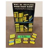 Buss Glass Tube Fuses & Display Case