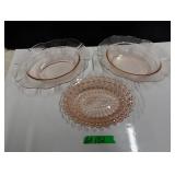 (3) Pink Depression Bowls