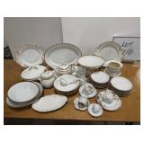 Gold Rim Noritake Dish Set & Extras