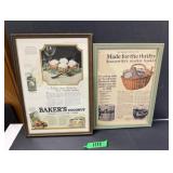 (2) Framed Advertising