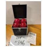 (8) Bocce Balls In Case