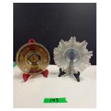 Carnival Glass Bowl & Plate